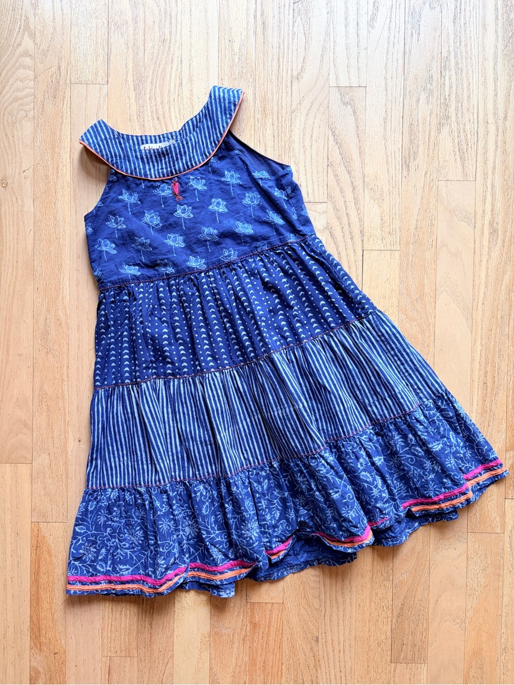 Fabindia | Cotton Tiered Dress Sz 8-10